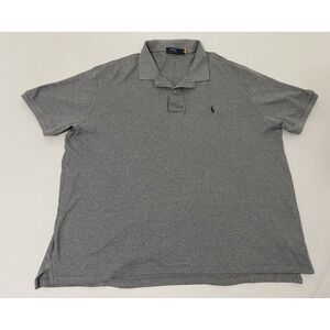 Polo Ralph Lauren Performance Classic Short Sleeve Shrt Gray Heather Stretch, XL